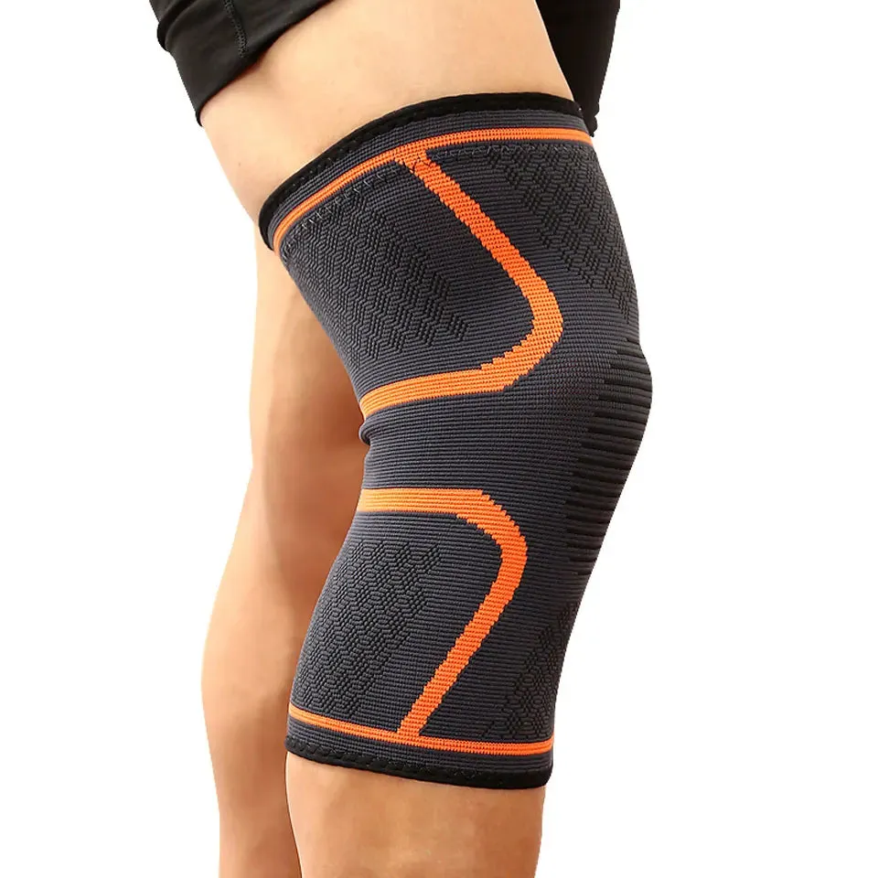Knee Support Brace Fitness Running Cycling Elastic Nylon Sport Compression Knee Pad Brace for Basketball Volleyball, etc.