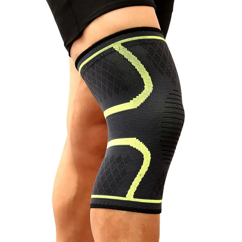 Knee Support Brace Fitness Running Cycling Elastic Nylon Sport Compression Knee Pad Brace for Basketball Volleyball, etc.