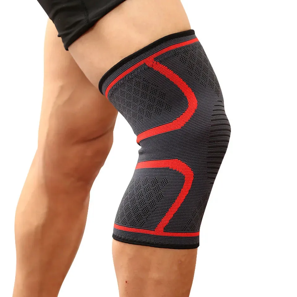 Knee Support Brace Fitness Running Cycling Elastic Nylon Sport Compression Knee Pad Brace for Basketball Volleyball, etc.