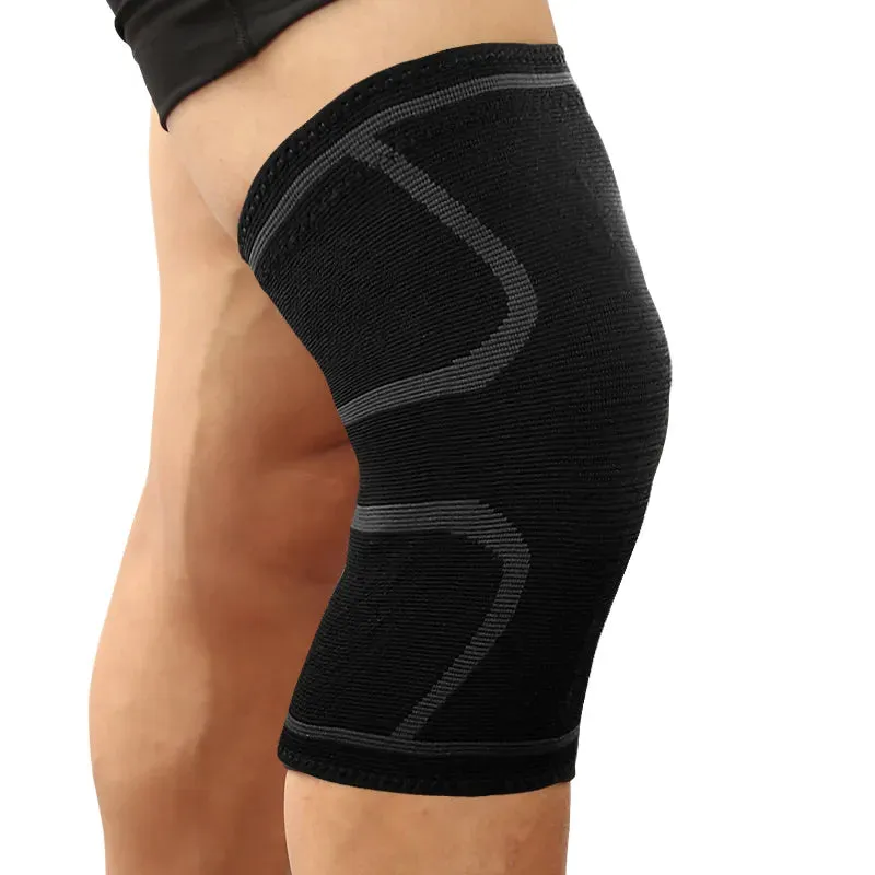 Knee Support Brace Fitness Running Cycling Elastic Nylon Sport Compression Knee Pad Brace for Basketball Volleyball, etc.