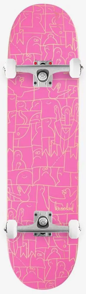 Krooked PP Flock Pink Custom Complete Skateboard - 8.06"