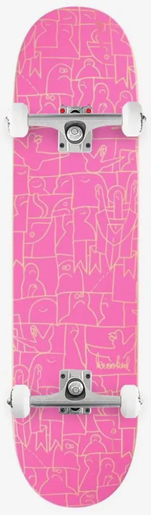 Krooked PP Flock Pink Custom Complete Skateboard - 8.06"