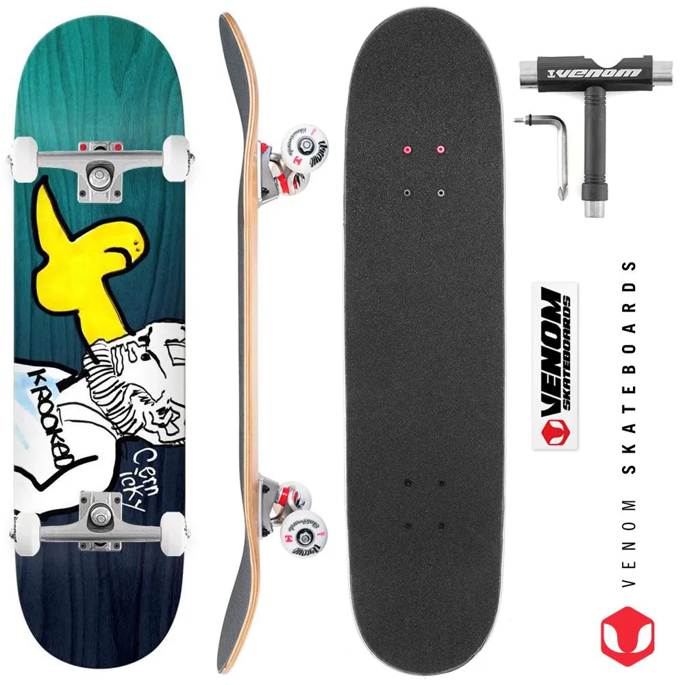 Krooked Pro Cernicky Socrates Custom Complete Skateboard - 8.06"