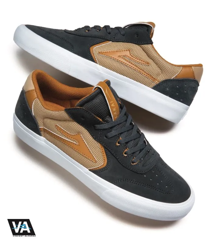 Lakai Atlantic Vulc Skate Shoes - Charcoal / Tan