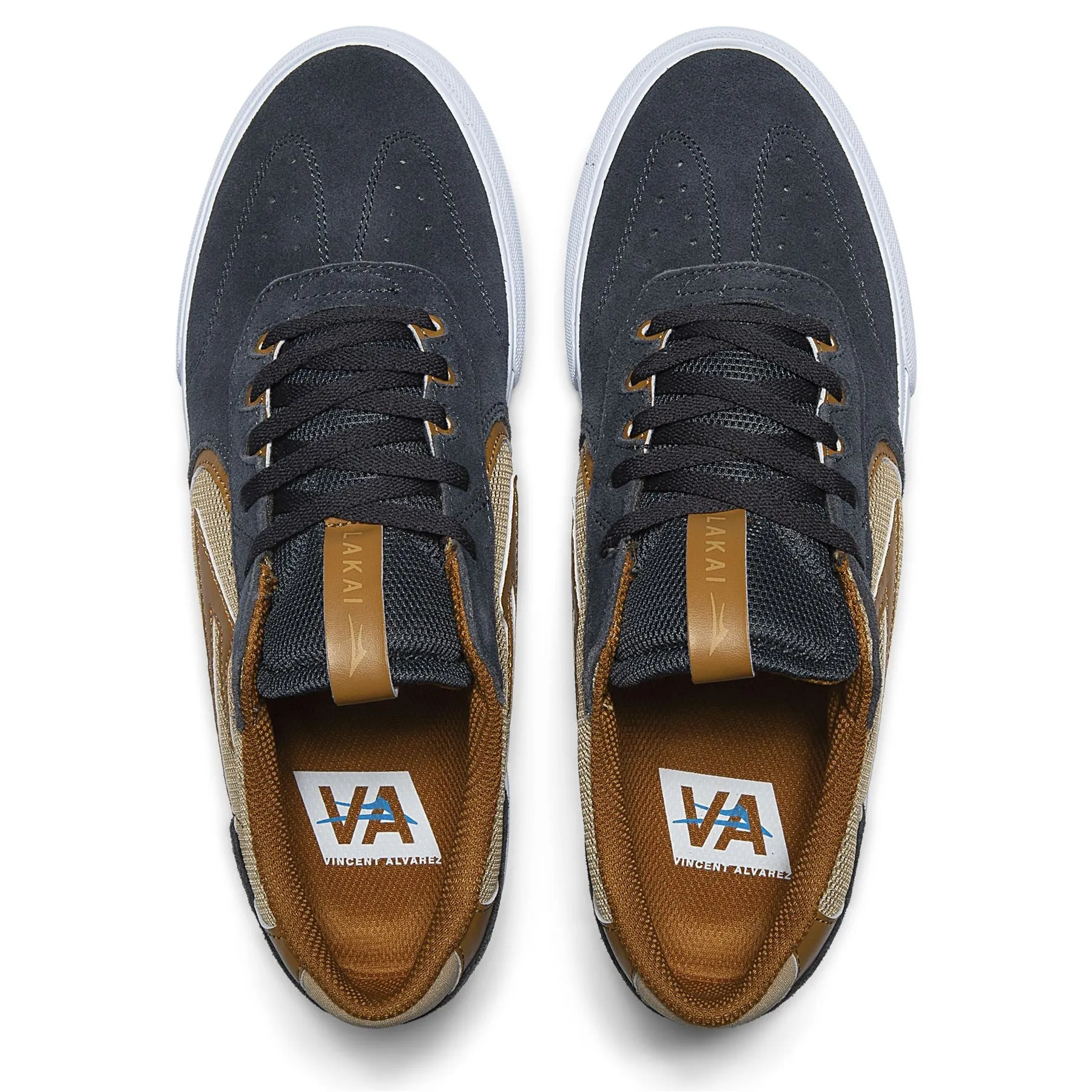 Lakai Atlantic Vulc Skate Shoes - Charcoal / Tan