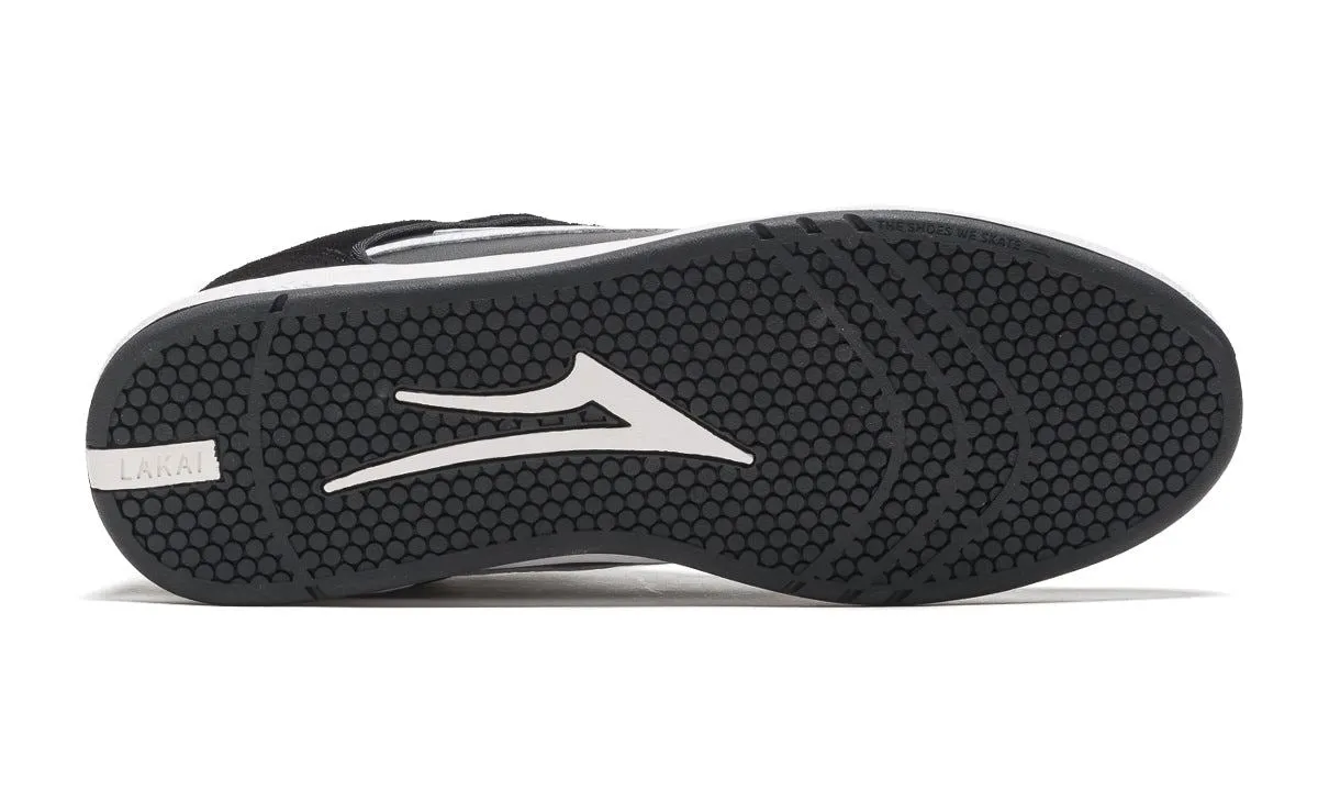Lakai Telford Low Black White Suede Skate Shoes