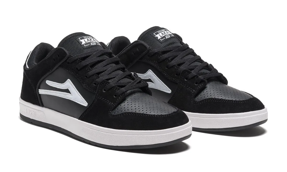 Lakai Telford Low Black White Suede Skate Shoes