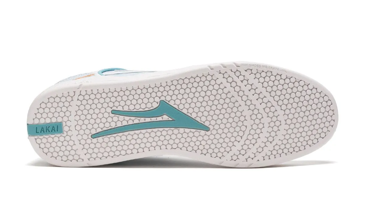 Lakai Telford Low x Rob Welsh White Leather Skate Shoes