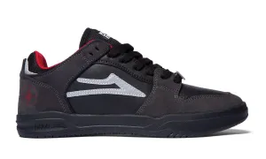 Lakai x Public Enemy Telford Low Skate Shoes - Black / Charcoal