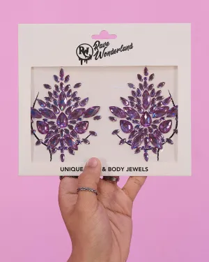 Lavender Rhinestone Self-Adhesive Jewel Pasties