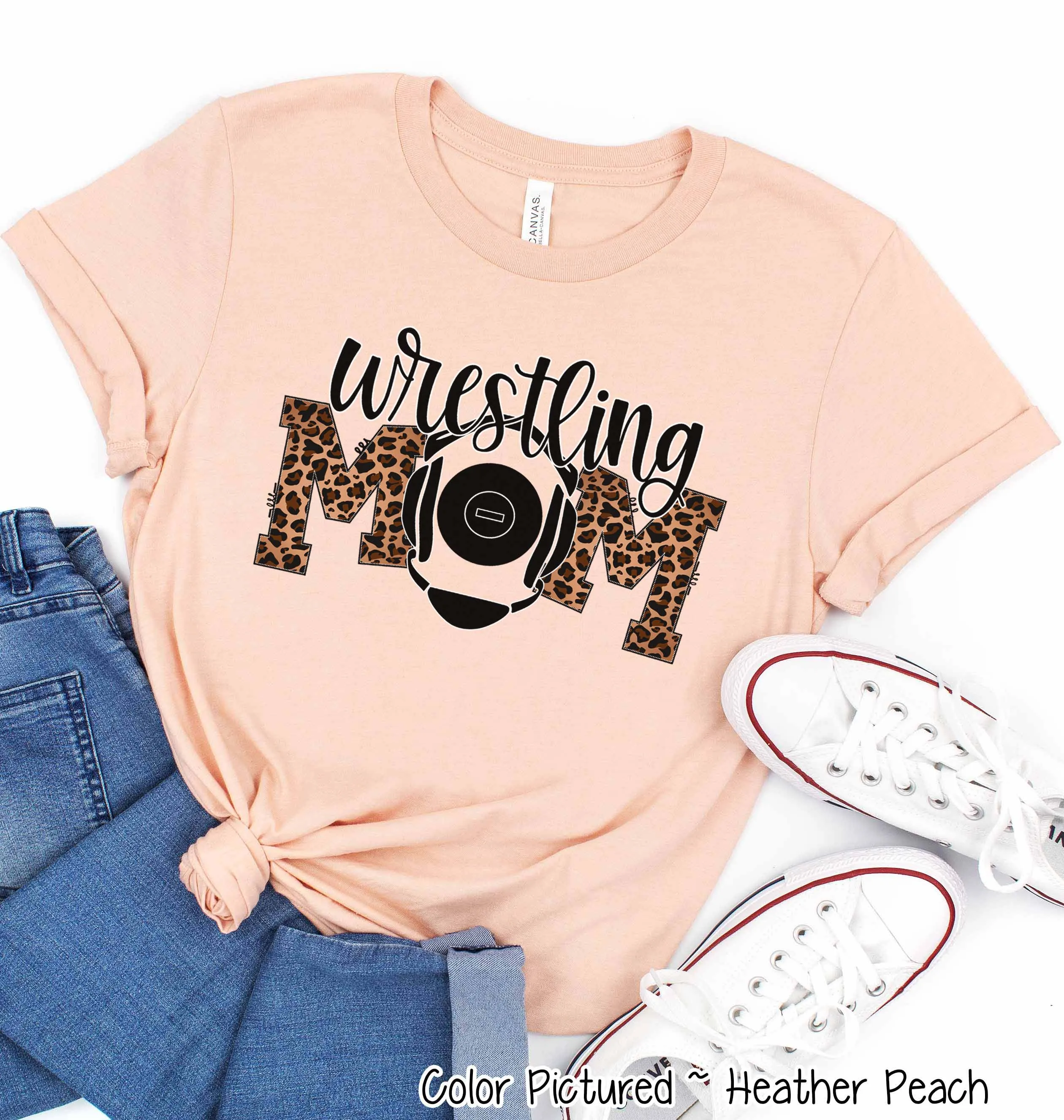 Leopard Wrestling Mom Tee
