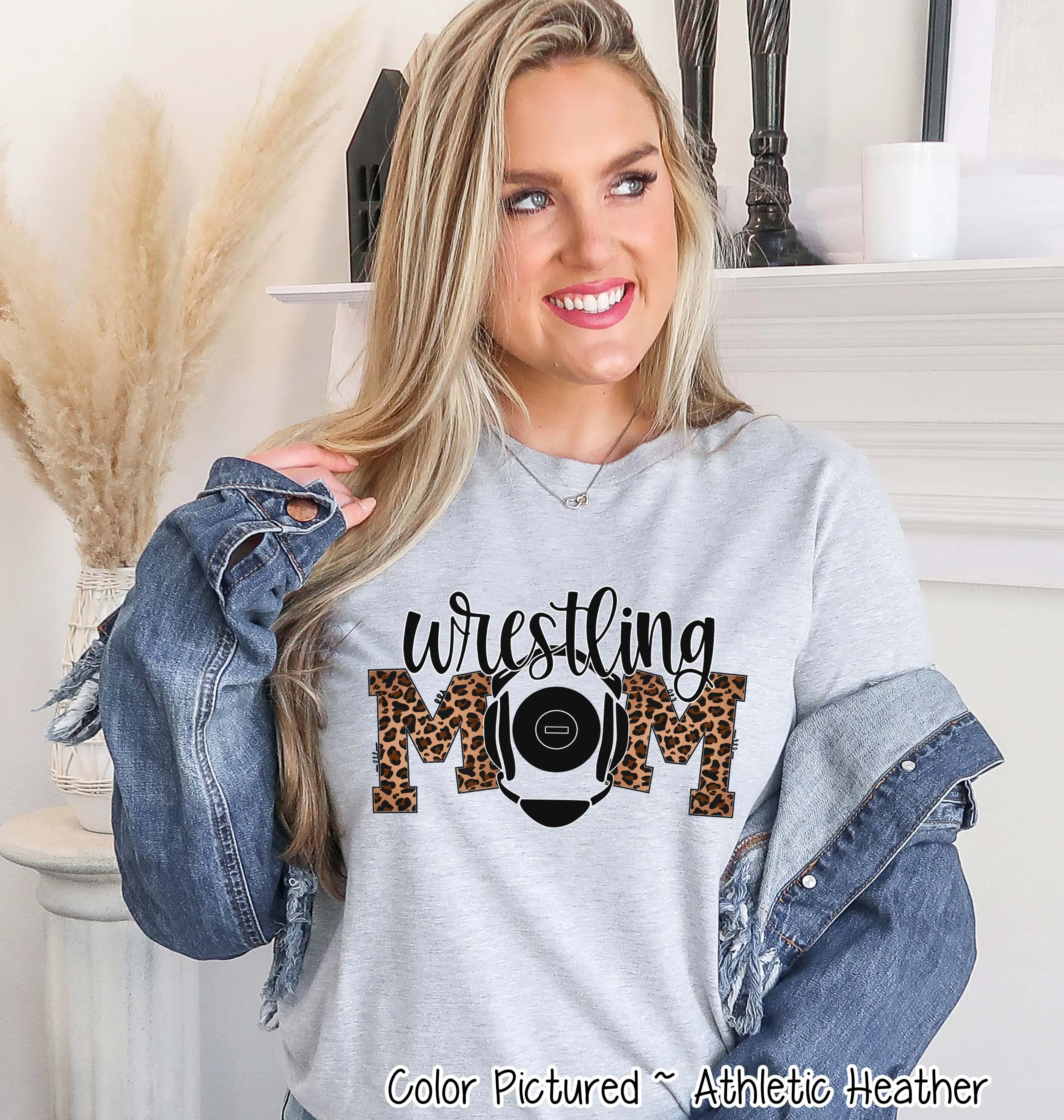 Leopard Wrestling Mom Tee
