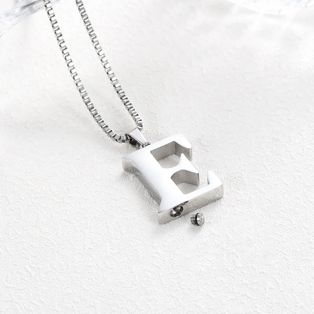 Letter Cremation Necklace