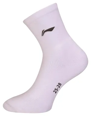 Li-Ning Mens Mid-Cut Team Sports Socks - White