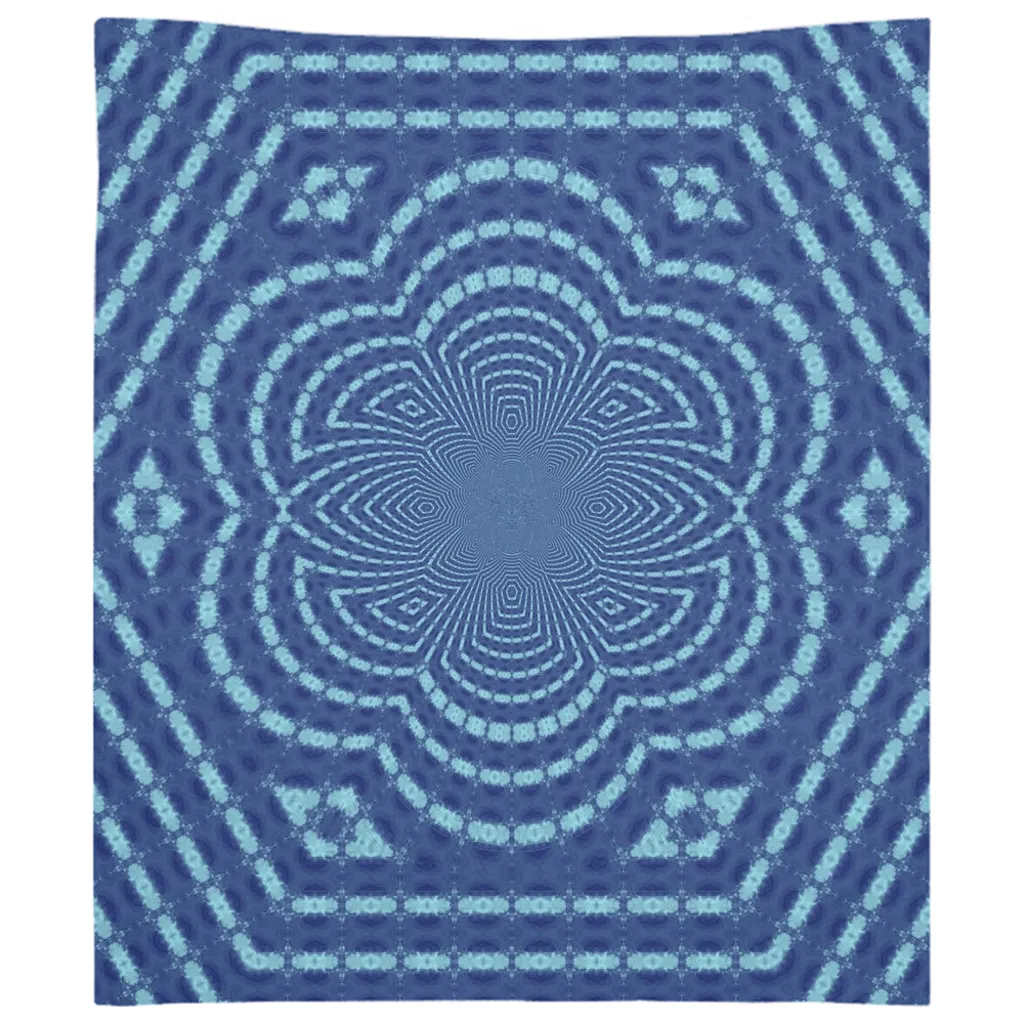 Light Blue Line Tapestry