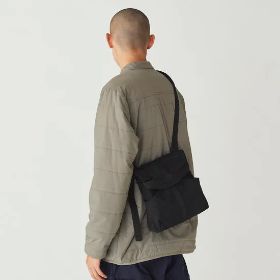 Lightweight Taslan Ripstop Shoulder Bag - Black