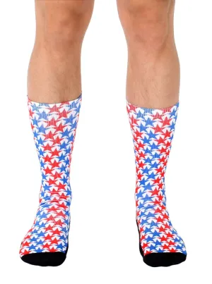 Living Royal Unisex Crew Sports Socks, USA!, One Size