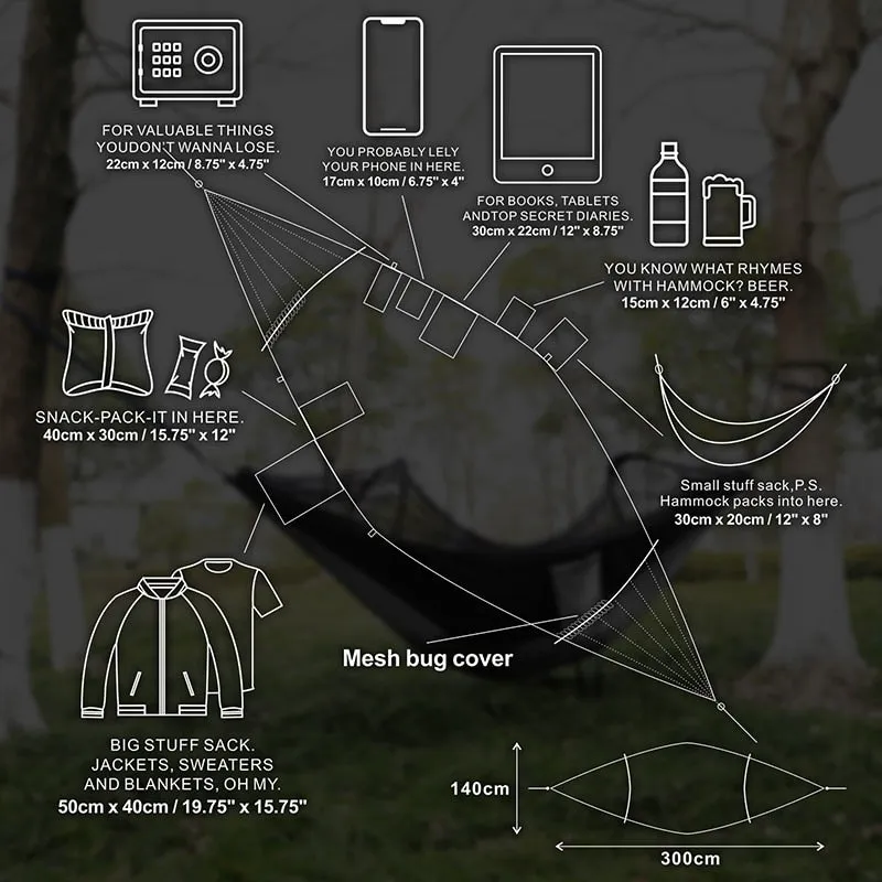 LockMesh  Camping Netted Hammock