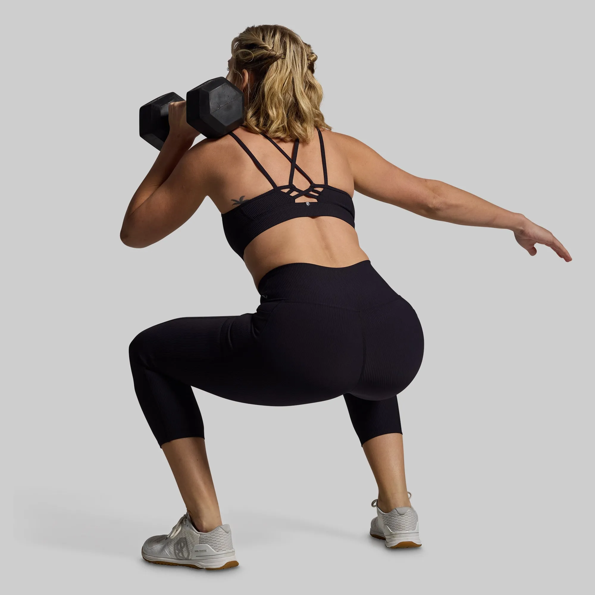 Lotus Sports Bra Set (Black)