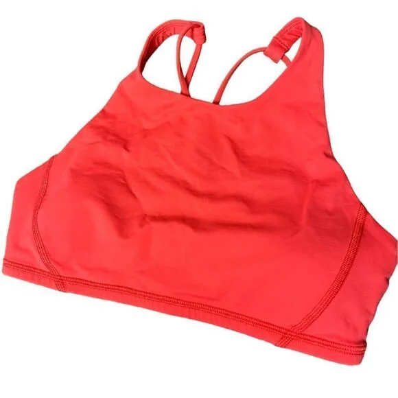 Lululemon Energy Orange Sport Bra Razorback Running Support Bra