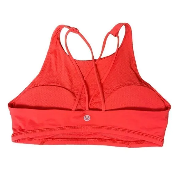 Lululemon Energy Orange Sport Bra Razorback Running Support Bra