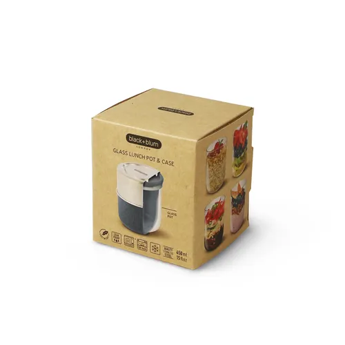 Lunch pot Glass Black Blum 450 ml Granit GR-LB-S015