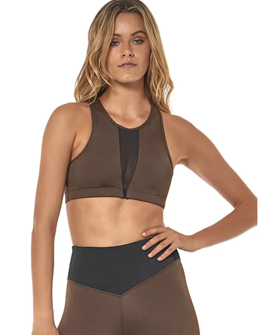 L'urv Game On Mesh Bra - Chocolate