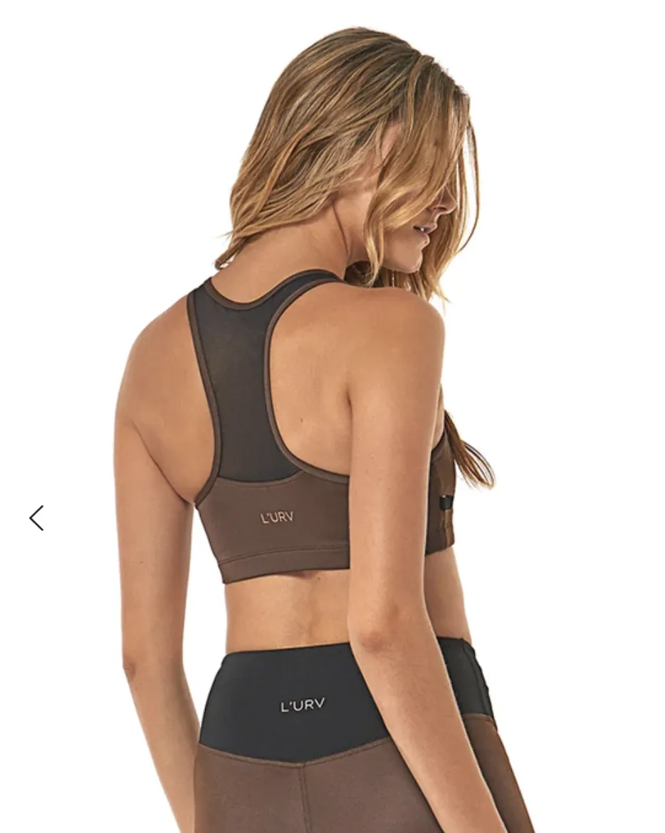 L'urv Game On Mesh Bra - Chocolate