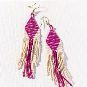 Magenta   Ivory Earring