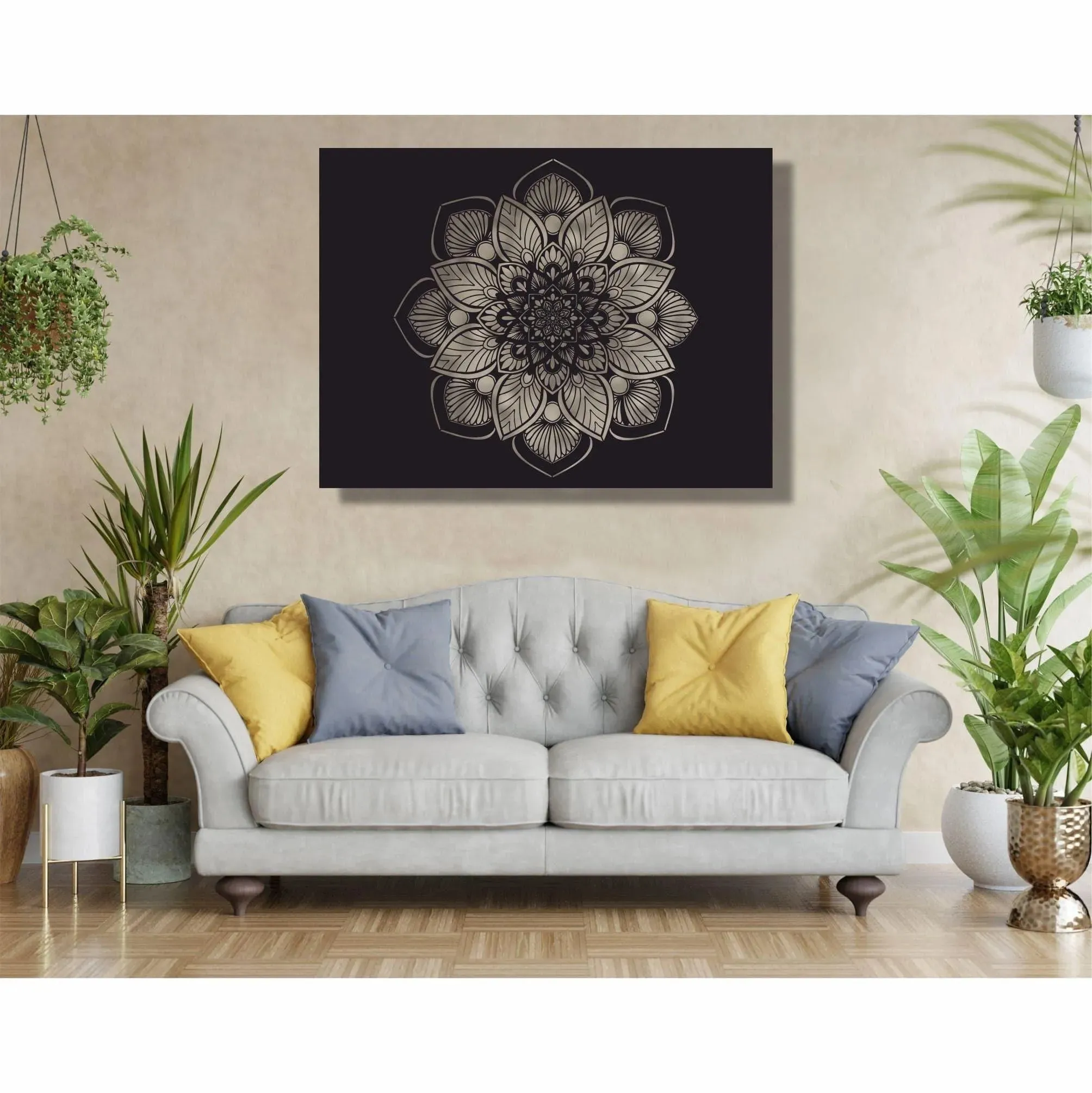 Mandala Art Metal Wall Hanging Decor