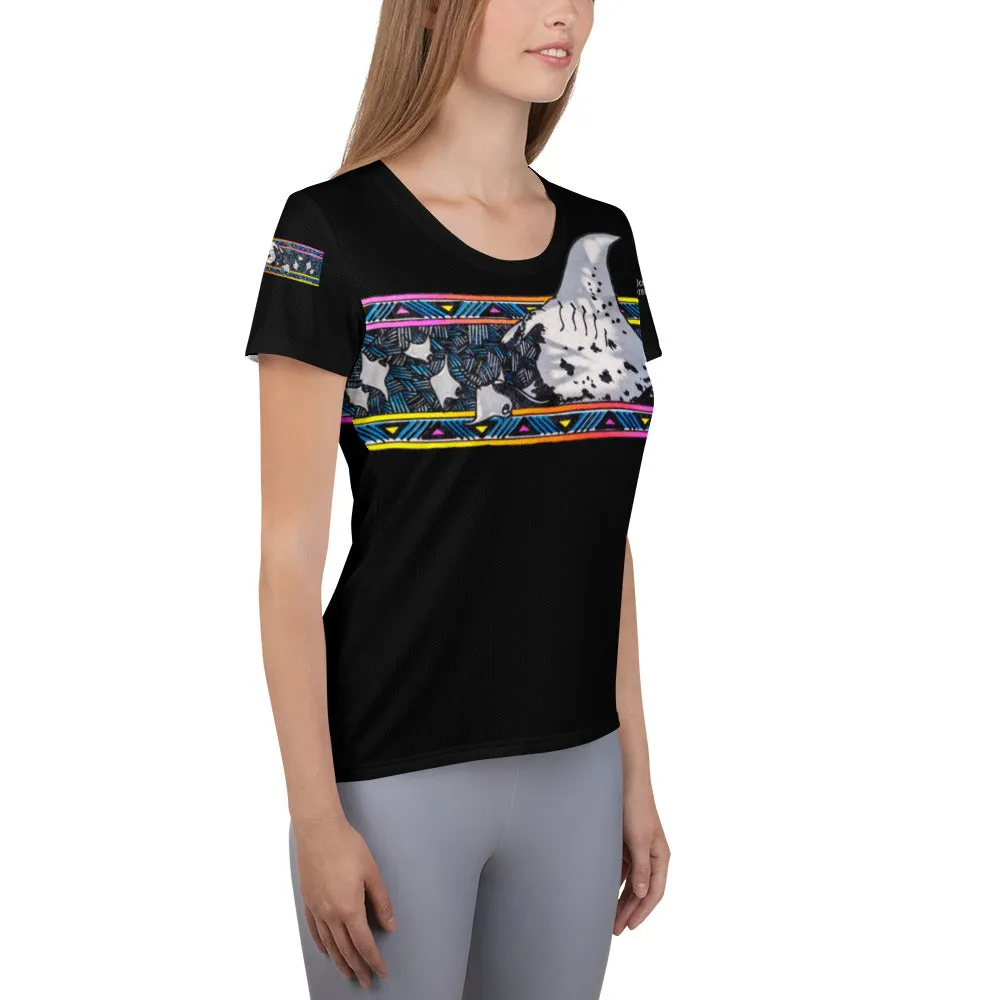 Manta Ray Melody All-Over Print Women's Athletic T-shirt