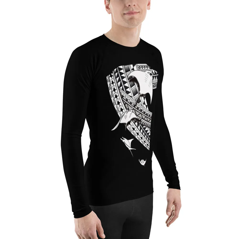 Manta Tattoo Men's Rash Guard - Design by Leo Pgram