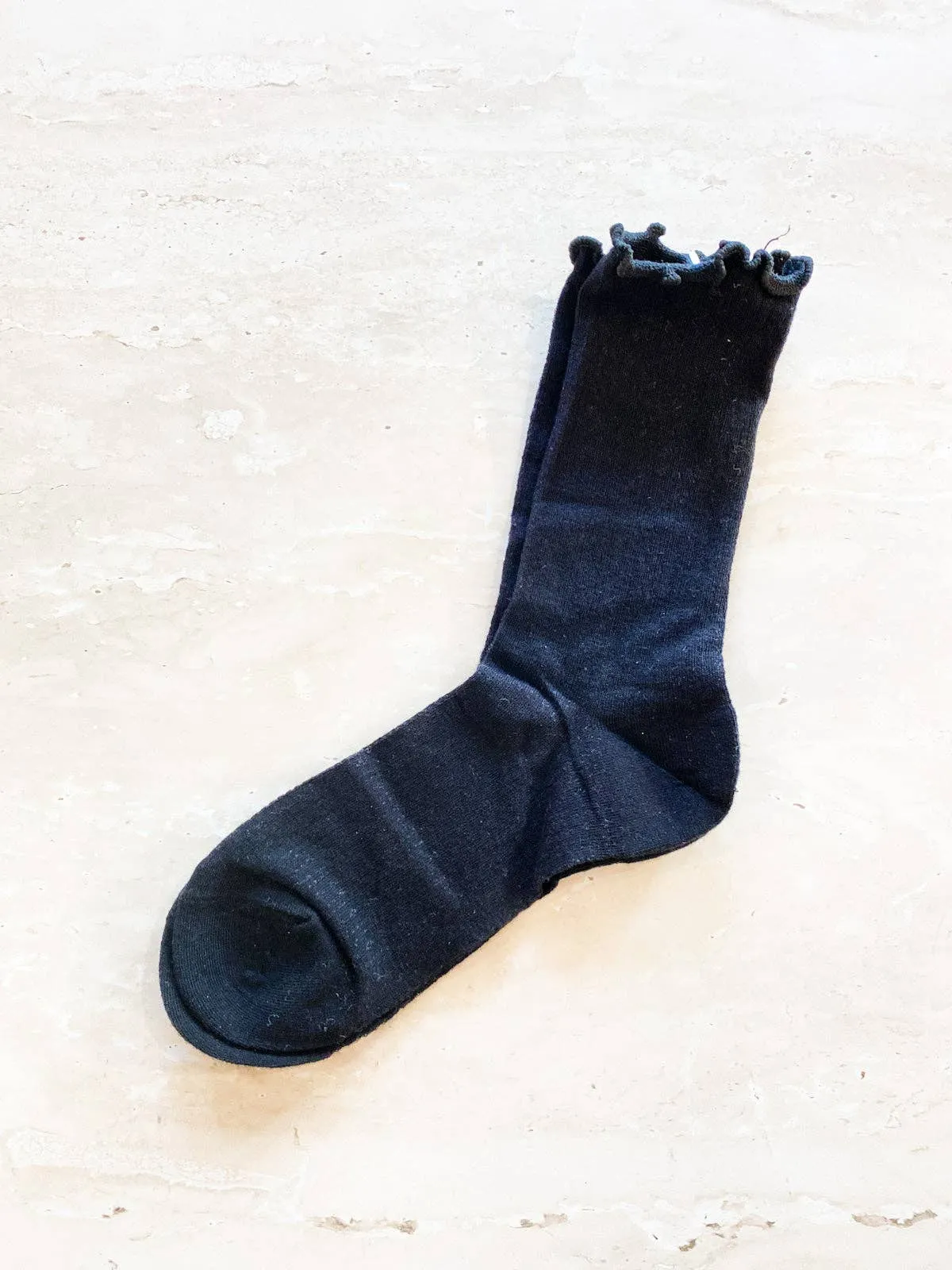 Marshmallow Frill Mesh Socks: Grey