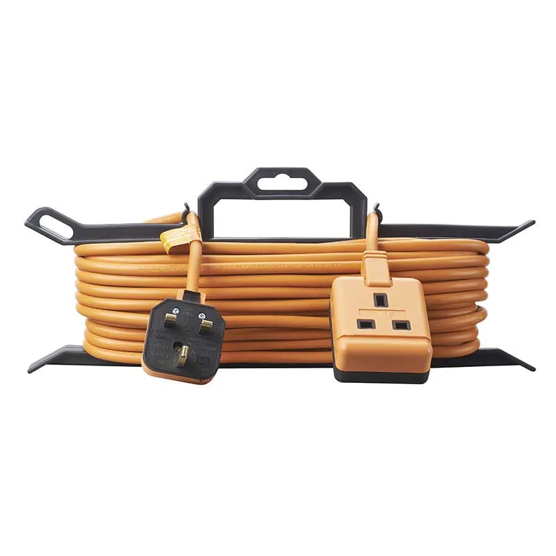 Masterplug CT1513 1 Socket 15m 13A Garden Extension Lead   Cable Tidy Orange