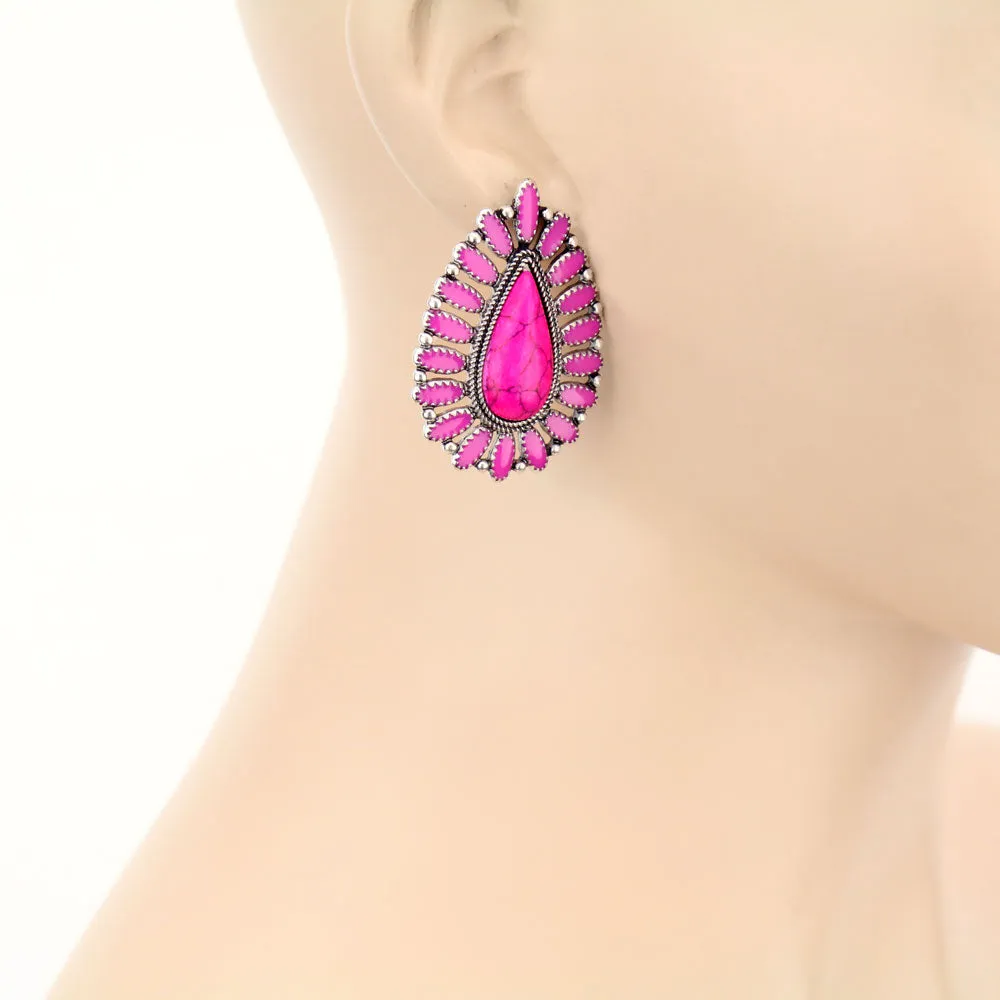 McClure Fashion Teardrop Cluster Post Earrings