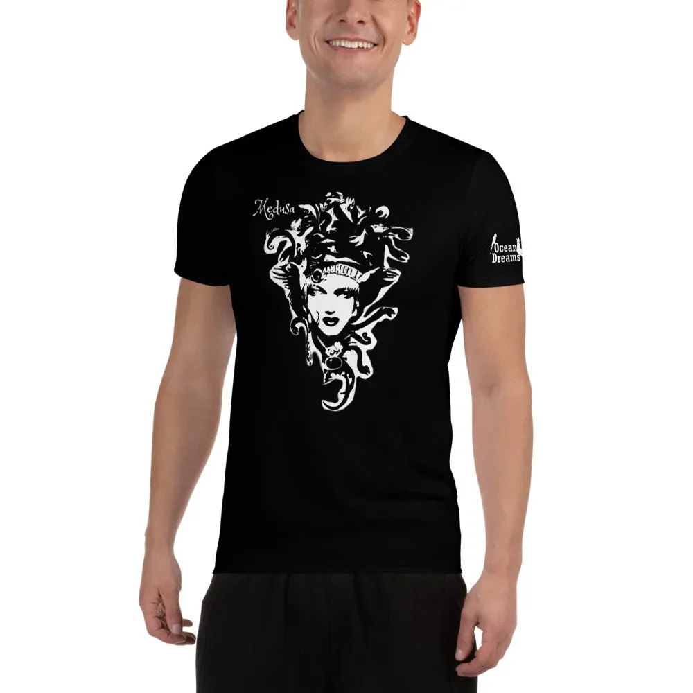 Medusa by Artist Yoko Tomita design All-Over Print Men's Athletic T-shirt
