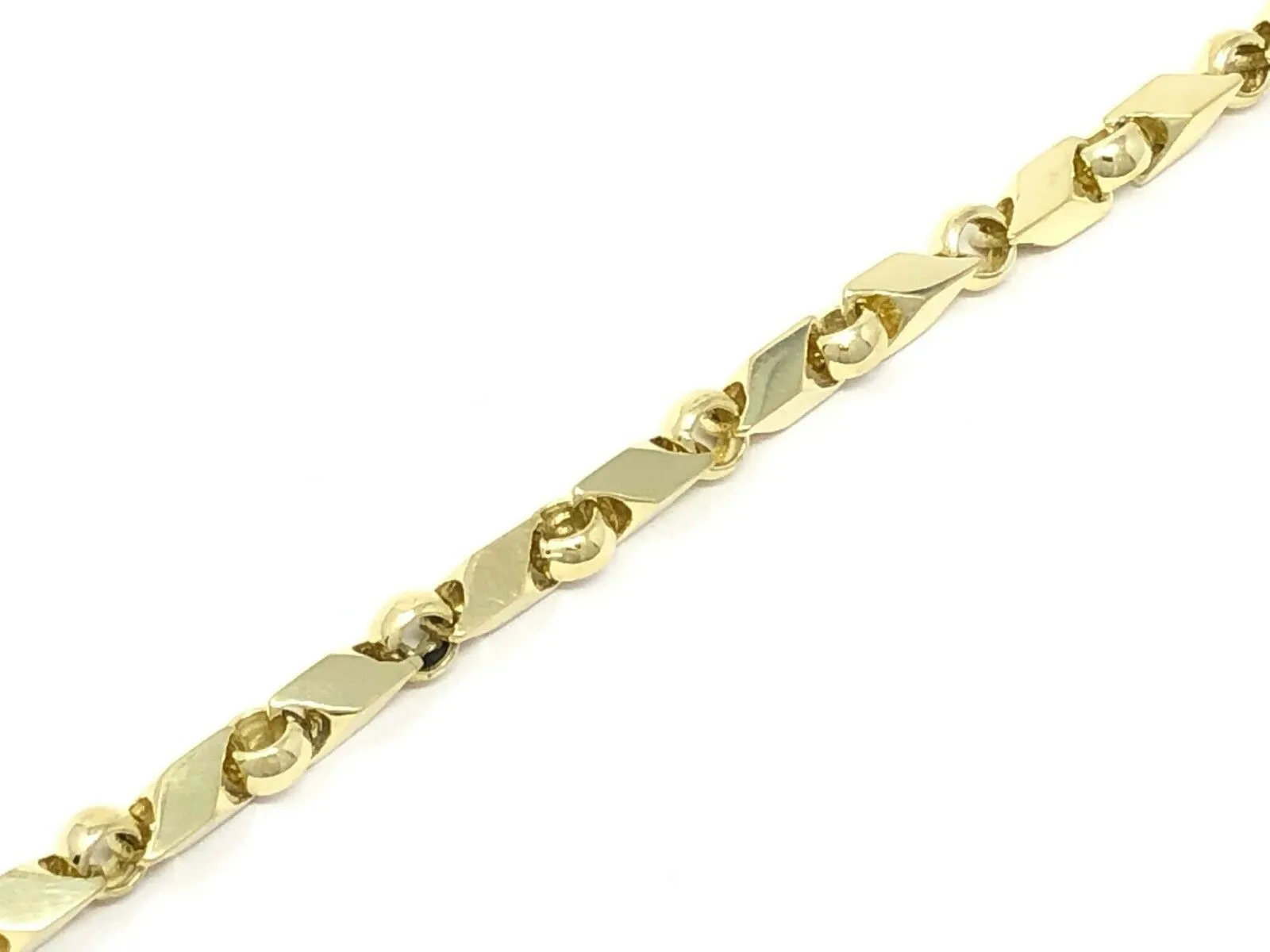 Men's Solid 14k Yellow or Rose Gold Handmade Fashion Link Bracelet 7" - 9" 7mm