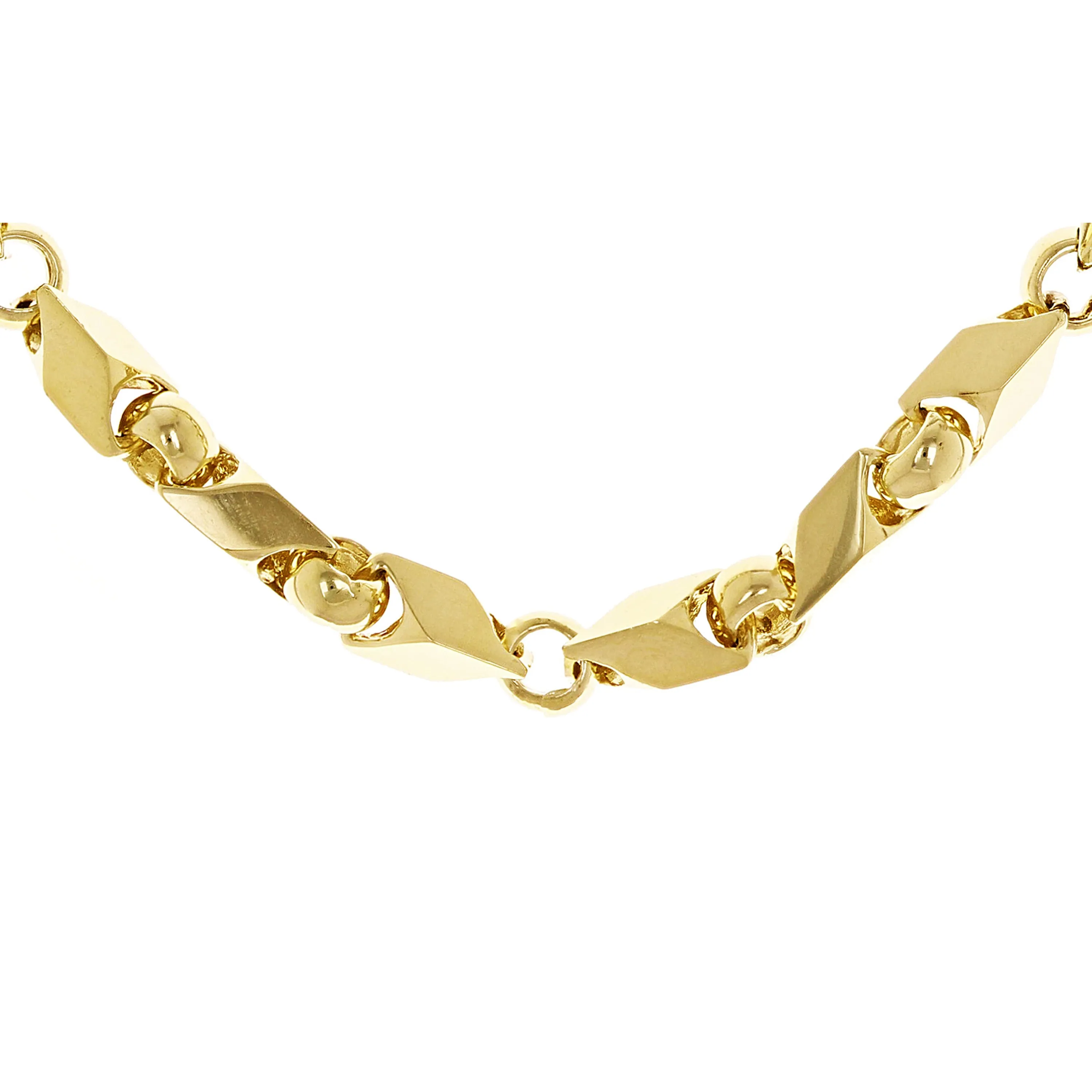 Men's Solid 14k Yellow or Rose Gold Handmade Fashion Link Bracelet 7" - 9" 7mm