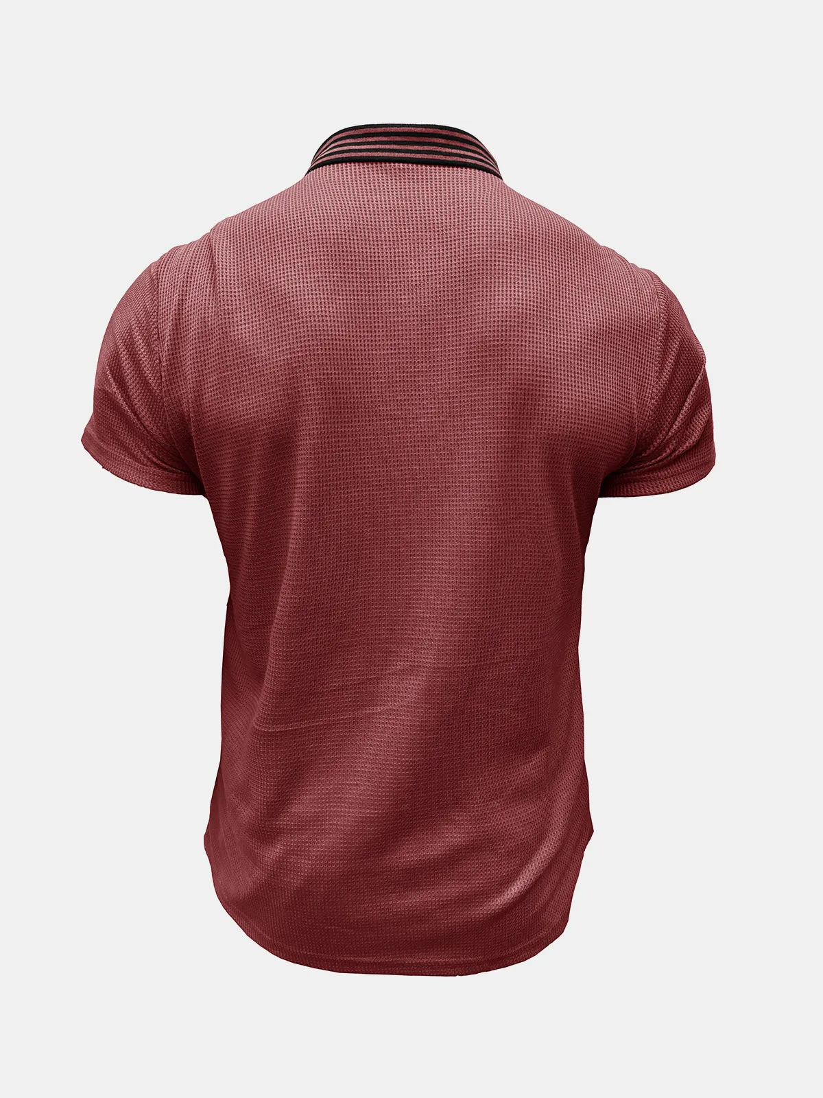 Men's Solid Color Leisure Short Sleeve Summer Polo Shirt