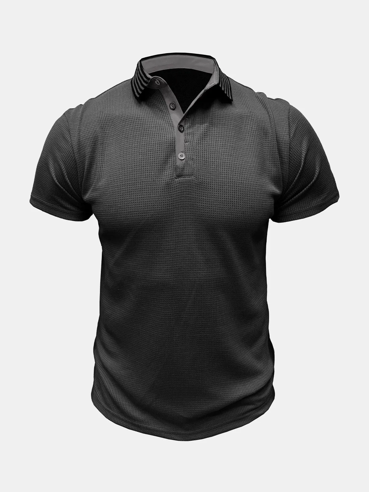 Men's Solid Color Leisure Short Sleeve Summer Polo Shirt