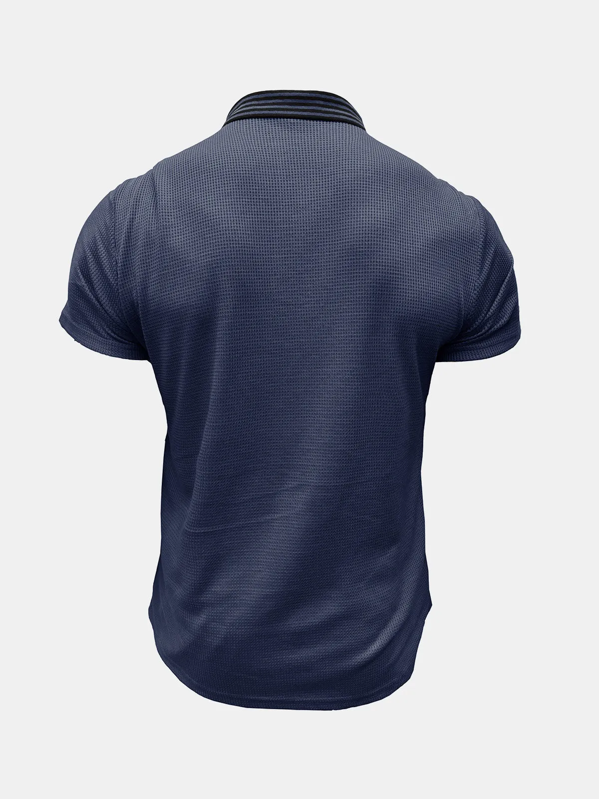 Men's Solid Color Leisure Short Sleeve Summer Polo Shirt