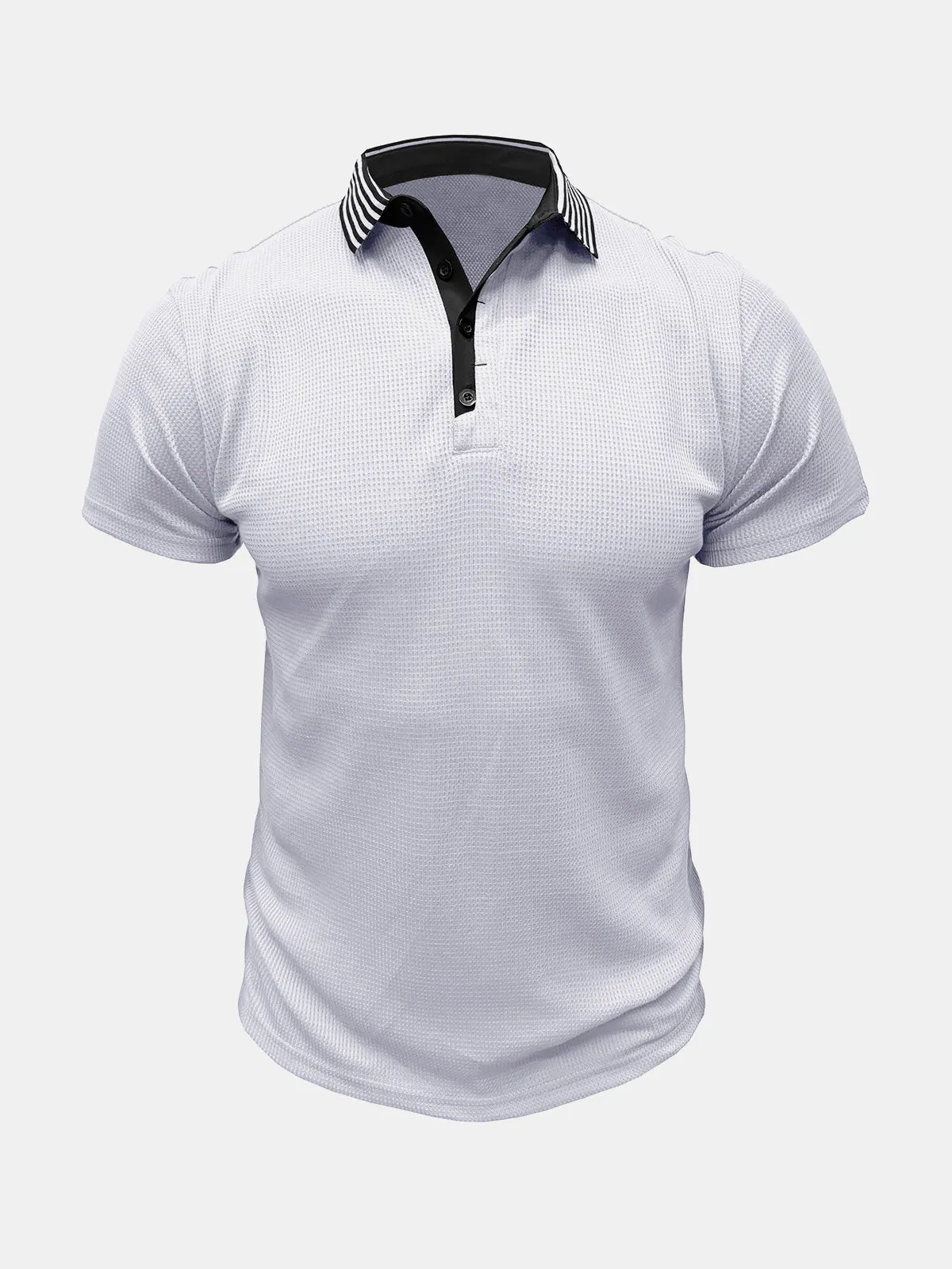 Men's Solid Color Leisure Short Sleeve Summer Polo Shirt