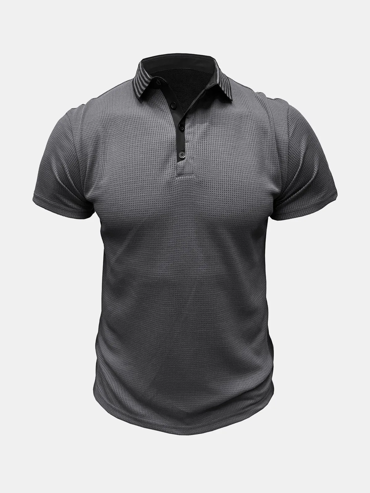 Men's Solid Color Leisure Short Sleeve Summer Polo Shirt