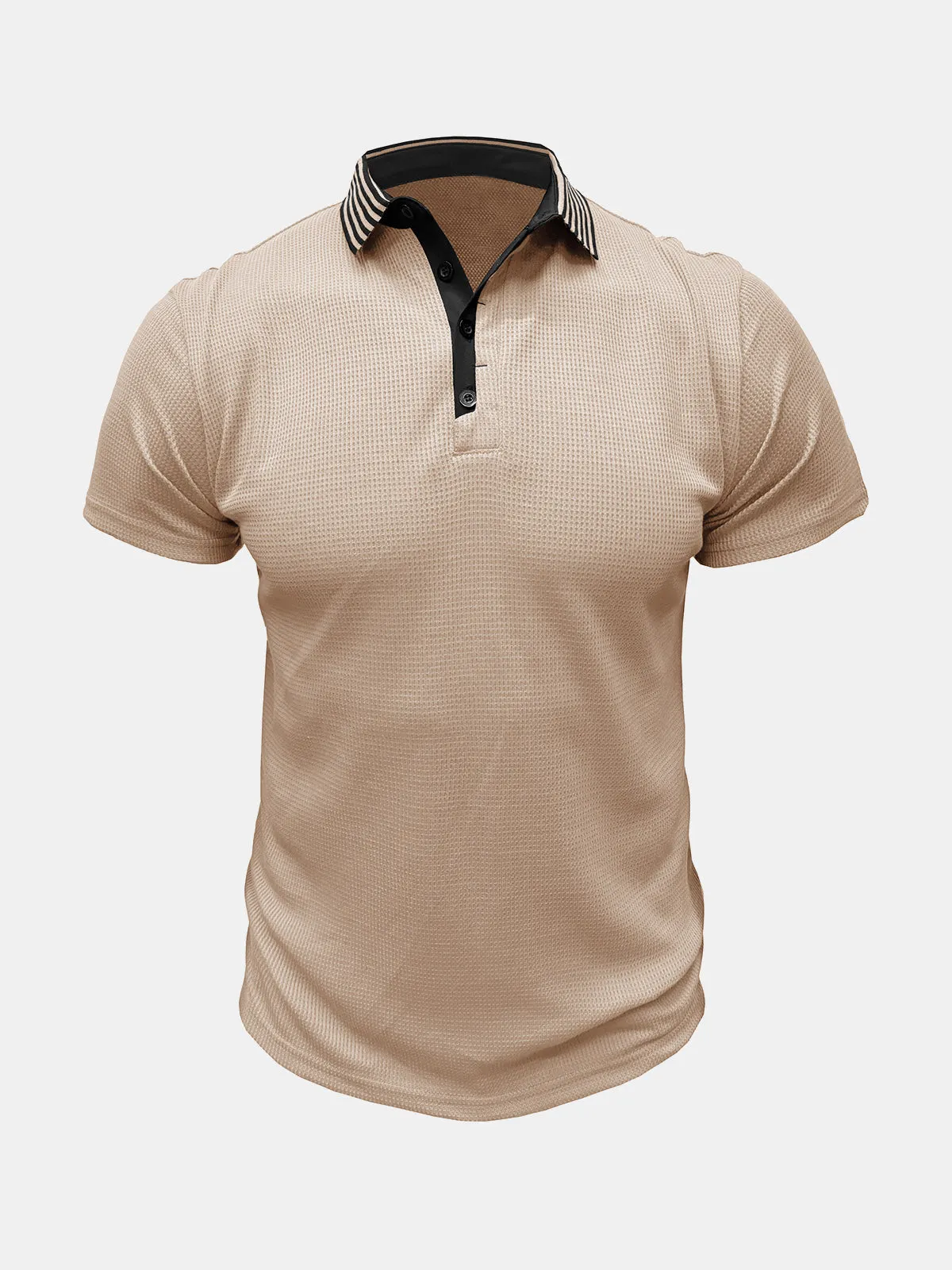 Men's Solid Color Leisure Short Sleeve Summer Polo Shirt