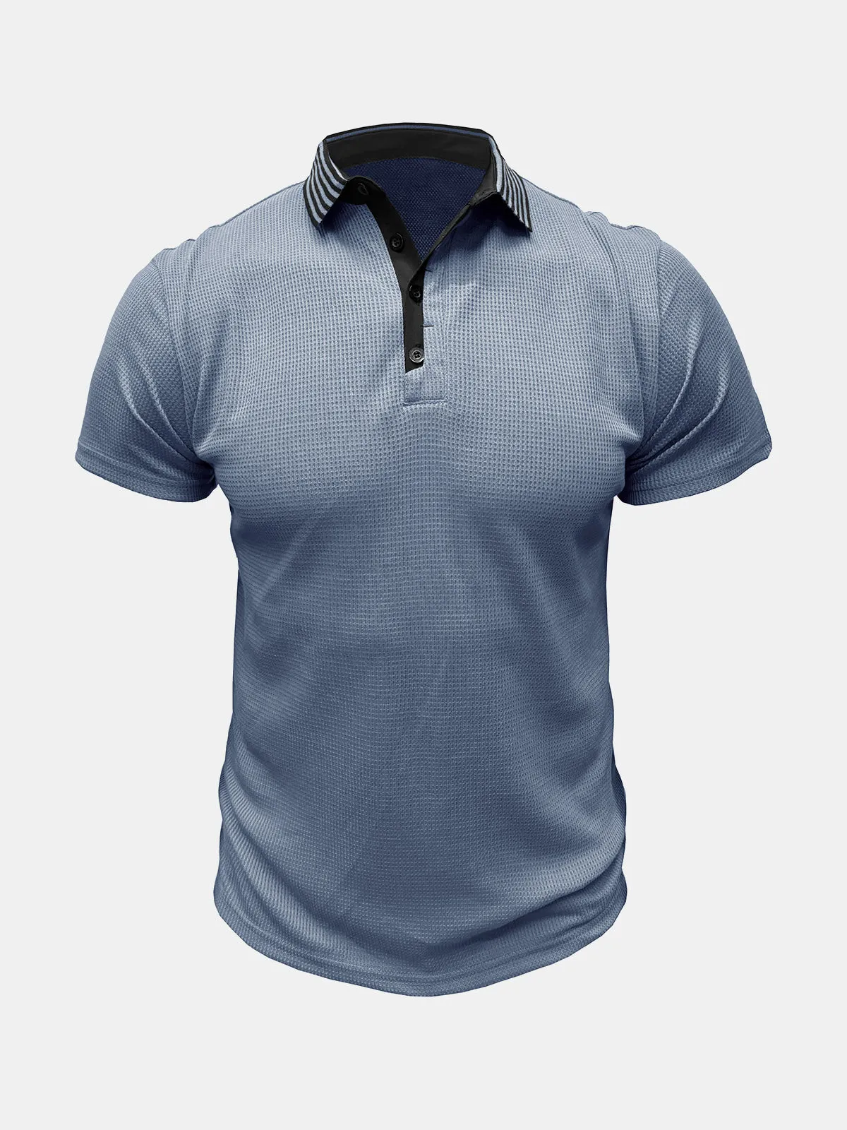Men's Solid Color Leisure Short Sleeve Summer Polo Shirt