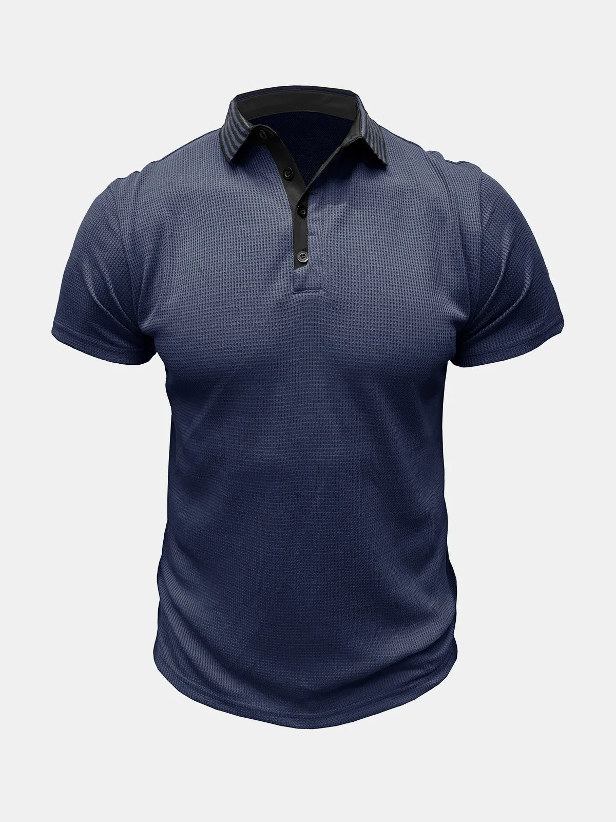 Men's Solid Color Leisure Short Sleeve Summer Polo Shirt