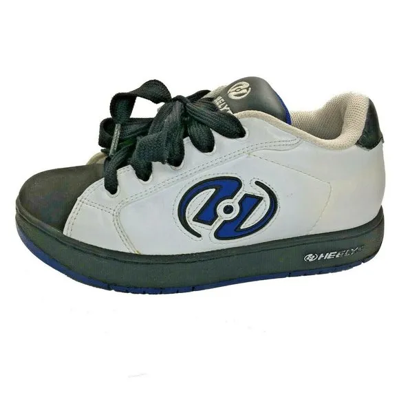 Mens Youth Heelys Hurricane Skate Shoes Size 5 Style 7224 White Black Wheels