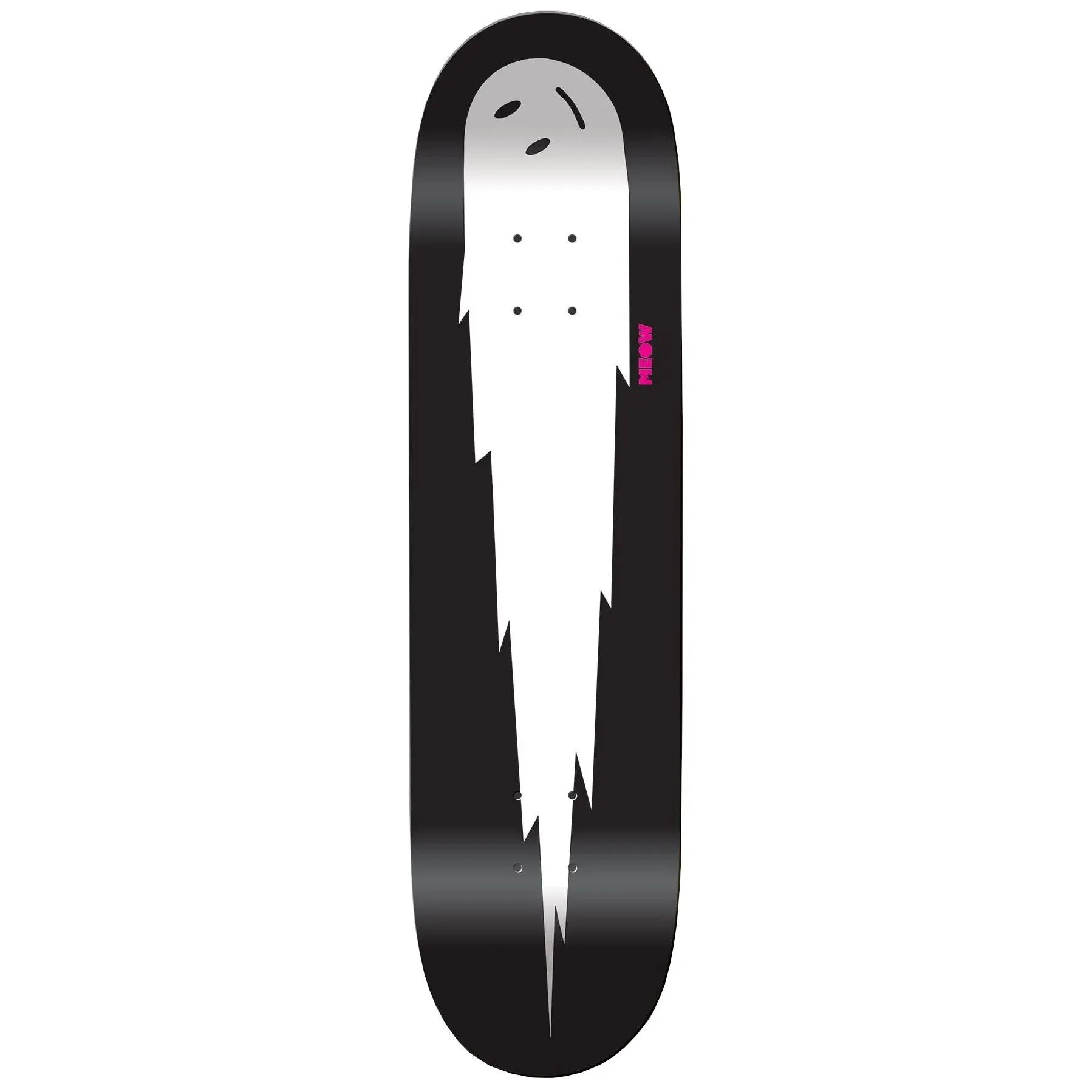 Meow Halley's Comet Black/ White x Venom Custom Complete Skateboard - 8.25"