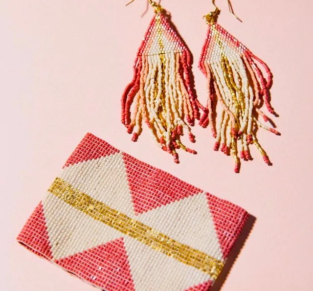 Metallic Coral Earring