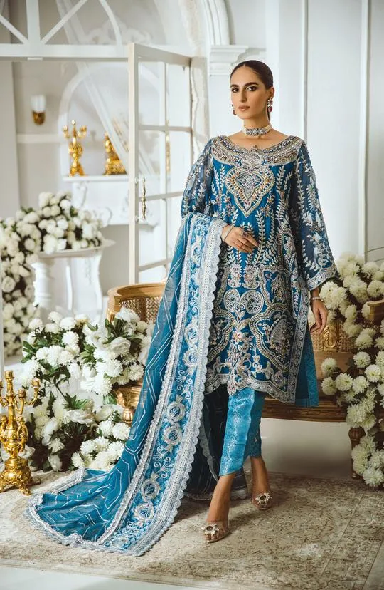 MFD-0001-INCREDIBLE SWAG | Maryum N Maria Luxury Chiffon Collection 2021 | Unstitched Embroidered Net Suits